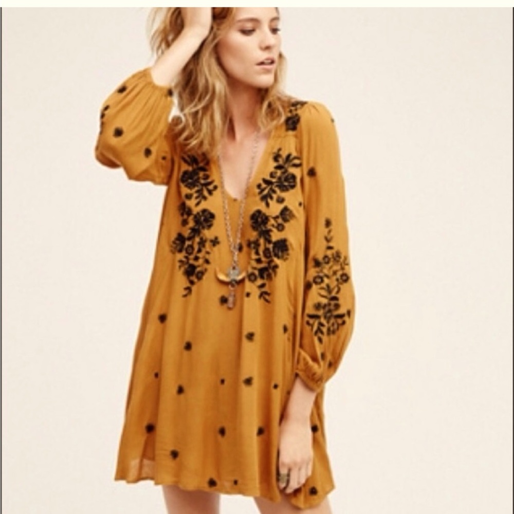 Free People Sweet Tennessee Embroidered Dress-size XS ~